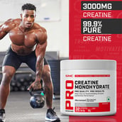 3 - GNC Pro Performance Pure Micronized Creatine Monohydrate,  Unflavoured with Black Plastic Shaker  0.22 lb 
