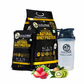 1 - Muscle Trail Gold Standard Series 100% Natural Whey Protein, 60 sachets/pack Strawberry Kiwi (with Free Shaker Inside)