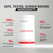 4 - Kaged Muscle Clean Burn, 180 capsules Unflavoured