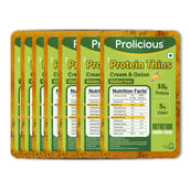 1 - Prolicious Protein Thins Snack Chips,  Cream & Onion (Pack of 7)  50 g 