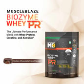 3 - MuscleBlaze Biozyme Whey PR, 2.2 lb Refill Pouch Molten Chocolate Cake