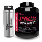 1 - Muscle Performance Anabolic Mass Gainer, 5.5 lb Creamy Vanilla with Steel Shaker