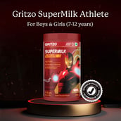 4 - Supermilk Gritzo Athlete for 7-12 Years, 400 g Double Chocolate (Iron Man)