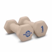 1 - Nivia Neoprene Dumbbell, Light Peach 1 kg