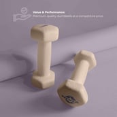 4 - Nivia Neoprene Dumbbell, Light Peach 1 kg