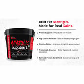 8 - Muscle Performance Anabolic Mass Gainer with Creatine Monohydrate 0.66 lbs, Steel Shaker & Gym Bag Combo, 11 lb Creamy Vanilla