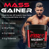 3 - Muscle Performance Anabolic Mass Gainer with Gym Bag Combo, 11 lb Belgium Chocolate