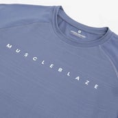 8 - MuscleBlaze Active Tee Half Sleeve,  Medium  Nardo Grey 