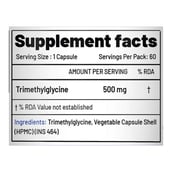 4 - NutriJa Trimethylglycine (TMG) 500mg, 60 capsules