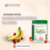 4 - Pure Nutrition Pure Plant Protein, 1.1 lb Banana Strawberry