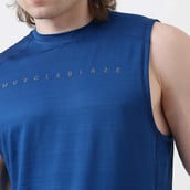 7 - MuscleBlaze Delt Tank,  Small  Teal Blue