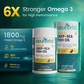 3 - Neuherbs Gold Deep Sea 6X Omega 3 Fish Oil Lemon Flavour,  60 softgels 