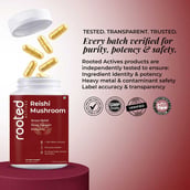 6 - Rooted Active Naturals Reishi Organic Mushroom Extract, 60 veggie capsule(s)