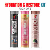5 - Potencia Hydration & Restore Kit,  3 Piece(s)/Pack  Electrolyte(Rose Lemonade),Calcium & Magnesium(Toffee Apple),Detox Liver & Lungs(wild Grape) 