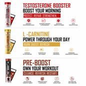 9 - Potencia Alpha Power & Vitality Kit, 3 Piece(s)/Pack Testosterone Booster(Cherry Lemonade),L-Carnitine(Masala Lemonade),Pre-Boost(Cola)