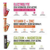 7 - Potencia Reload & Revive Kit, 45 tablet(s) Electrolyte(Rose Lemonade)+ Vitamin C & Zinc(Orange)+ Calcium & Magnesium(Toffee Apple)
