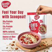 5 - Scoopeat 26g Super Protein Oats, 400 g Strawberry