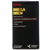 front - GNC Mega Men,  90 caplets  Unflavoured 