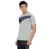 2 - Campus Sutra Solid Men Round or Crew Half Sleeve T Shirt,  Grey  Small 