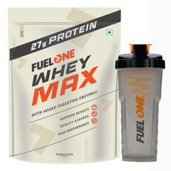 Fuel One Whey Max 1 kg Chocolate (Pouch) & Shaker Combo