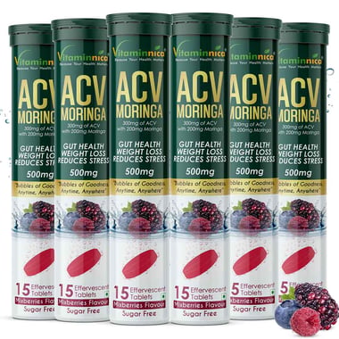 Vitaminnica ACV Moringa- 15 tablet(s) Mixberries (Pack of 6)