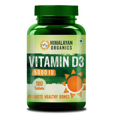 Himalayan Organics Vitamin D3 5000iu, 180 tablet(s) Unflavoured