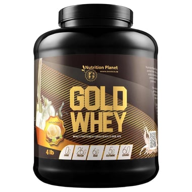 Nutrition Planet Gold Whey with Added DigeZyme, 4 lb Vanilla Ice Cream