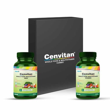 Healthvit Cenvitan Plant Based Whole Food Multivitamin for Men + Women,  2 Piece(s)/Pack  Unflavoured 