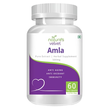 Natures Velvet Amla Pure Extract (500 mg), 60 veggie capsule(s)
