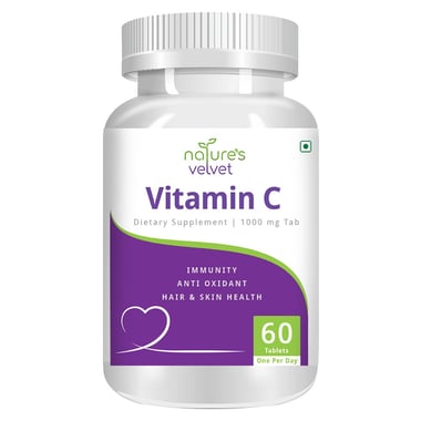Natures Velvet Vitamin C (1000 mg), 60 tablet(s) Unflavoured