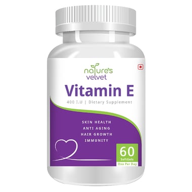 Natures Velvet Vitamin E 400 IU, 60 softgels