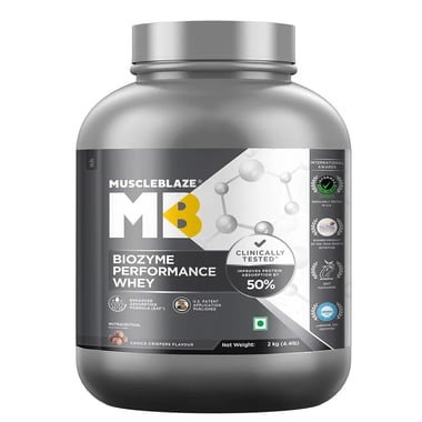MuscleBlaze Biozyme Performance Whey Protein Powder (Old MRP),  4.4 lb  Choco Crispers 