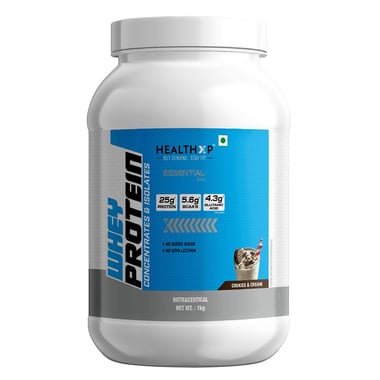 HealthXP 100% Whey Protein, 2.2 lb Cookies & Cream