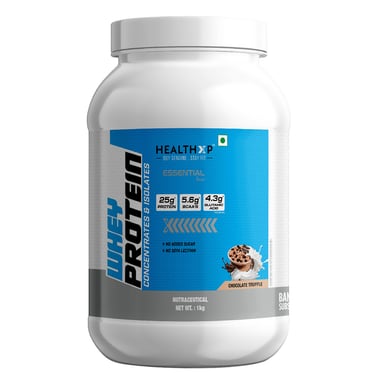 HealthXP 100% Whey Protein, 2.2 lb Chocolate Truffle