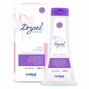 Leeford Dryvel Intimate Wash,  100 ml  PH Balanced & Soap Free 