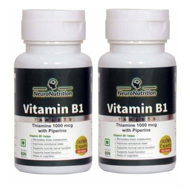 NeuroNutrition Vitamin B1, Unflavoured (Pack of 2) 60 tablet(s)