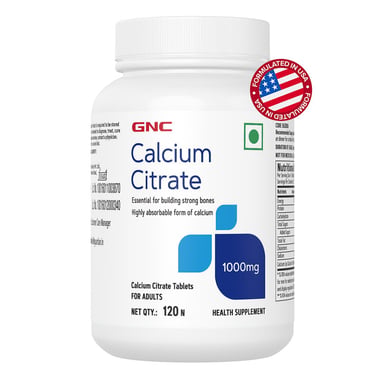GNC Calcium Citrate (1000 mg),  120 tablet(s)  Unflavoured 
