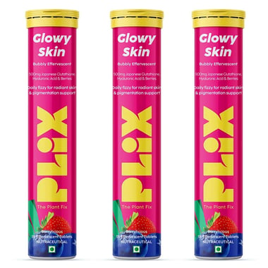 Plix Olena Glutathione Skin Glow,  Strawberry (Pack of 3)  15 tablet(s) 