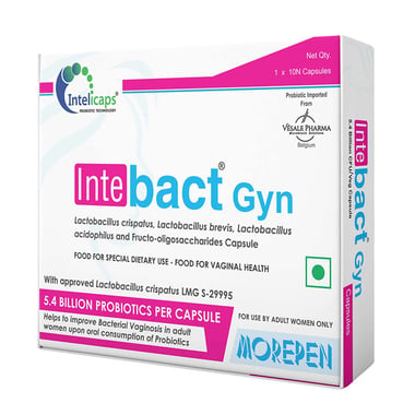 Dr. Morepen Intebact Gyn, 10 capsules Unflavoured