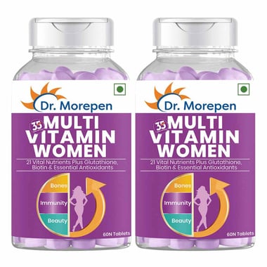Dr. Morepen Multivitamin Women,  60 tablet(s)  Unflavoured (Pack of 2) 