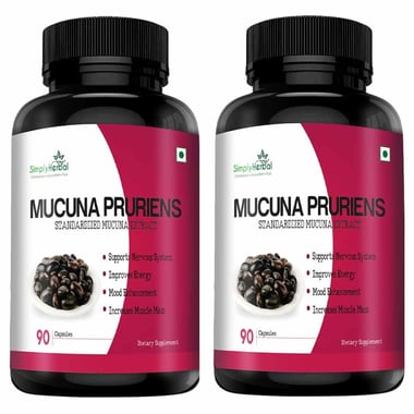Simply Herbal Mucuna Pruriens (Pack of 2),  90 capsules 