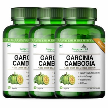 Simply Herbal Garcinia Cambogia (Pack of 3), 60 capsules
