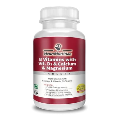 NeuroNutrition B Vitamins with Vitamin D3,Calcium & Magnesium, Unflavoured 60 tablet(s)