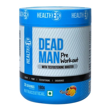 HealthER Dead Man Pre Workout with Testosterone Booster,  0.39 lb  Mango 