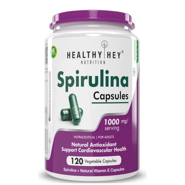 HealthyHey Nutrition Spirulina, 120 veggie capsule(s)