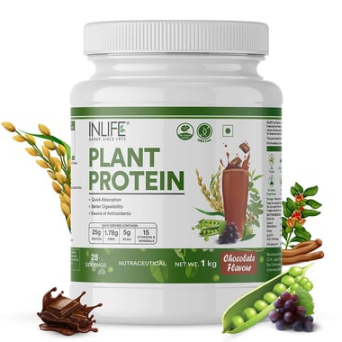 INLIFE Vegan Plant Protein,  2.2 lb  Chocolate 