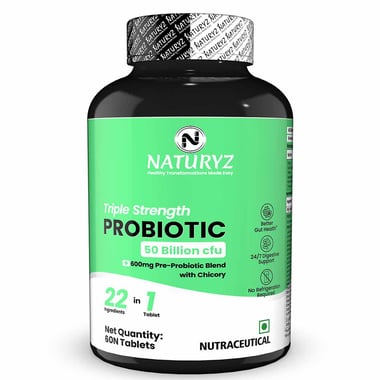 Naturyz Triple Strength Probiotic 50 Billion CFU, 60 tablet(s) Unflavoured