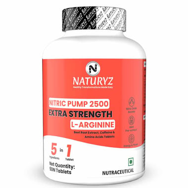 Naturyz Nitric Oxide Pump 2500 L-Arginine, 50 tablet(s)