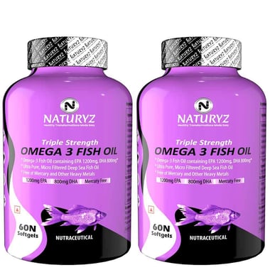 Naturyz Triple Strength Omega 3 Fish Oil, 120 softgels