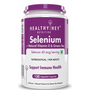 HealthyHey Nutrition Selenium plus Natural Vitamin E,  120 capsules 